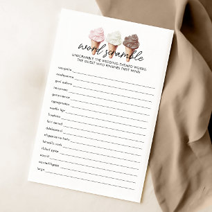 She's Been Scooped Up Shower Word Scramble Game