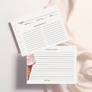 She's Been Scooped Up Strawberry Bride Recipe Card