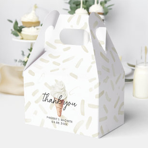 She's Been Scooped Up Vanilla Bridal Shower Gable Favour Box