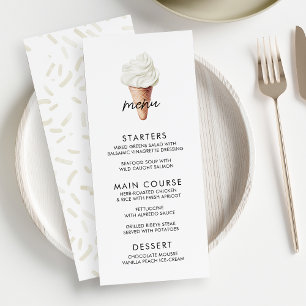 She's Been Scooped Up Vanilla Bridal Shower Menu