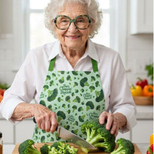 She's Choppin' Broccoli GenX Humour Song Novelty Apron