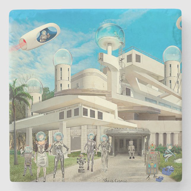 She's Cosmic Stone Coaster (Front)