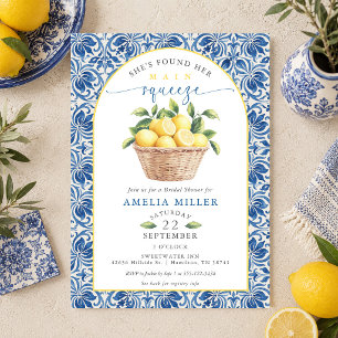 She's Found Her Main Squeeze Lemons Bridal Shower Invitation