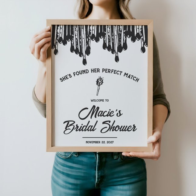 She's Found her Perfect Match Bridal Shower Poster (Creator Uploaded)