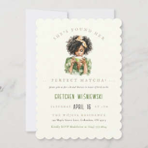 She's Found Her Perfect Matcha Bridal Shower Invitation