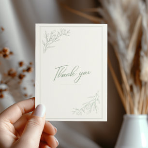 She's Fresh Off the Market Botanical Bridal Shower Thank You Card