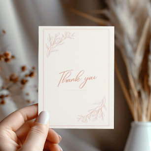 She's Fresh Off the Market Botanical Bridal Shower Thank You Card