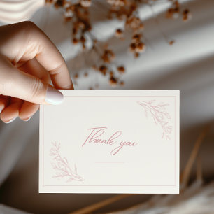 She's Fresh Off the Market Botanical Bridal Shower Thank You Card