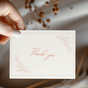 She's Fresh Off the Market Botanical Bridal Shower Thank You Card