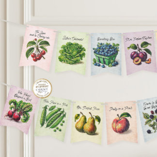 She's Fresh Off the Market Bridal Bunting Banner