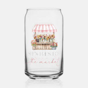 She's Fresh Off the Market Bridal Shower Can Glass
