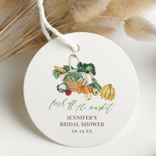 She's Fresh Off The Market Bridal Shower Favour Tags
