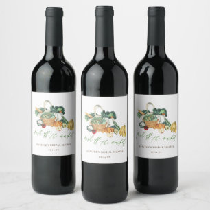 She's Fresh Off The Market Bridal Shower Favour Wine Label