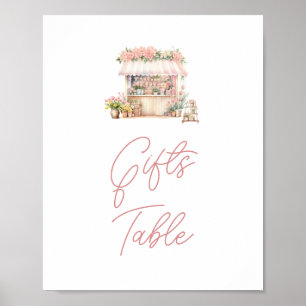 Shes Fresh Off the Market Bridal Shower Gift Table Poster