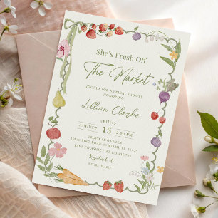 She's Fresh Off the Market Bridal Shower Invitatio Invitation
