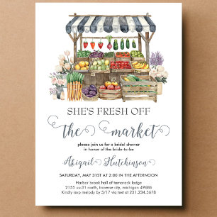 She's Fresh off the Market Bridal Shower Invitatio Invitation