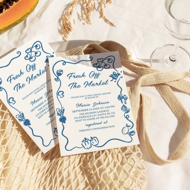 She's Fresh Off The Market Bridal Shower Invitation (Creator Uploaded)