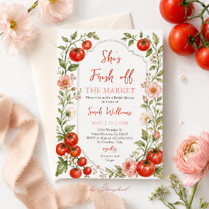 She's Fresh Off the Market Bridal Shower Invitation