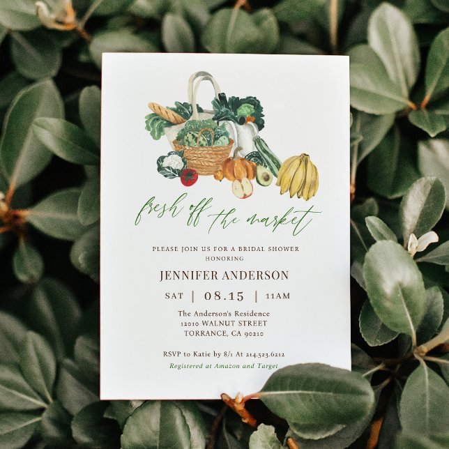 She's Fresh Off The Market Bridal Shower  Invitation (Creator Uploaded)