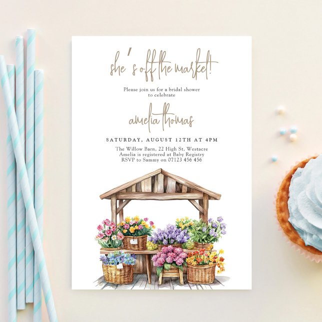She's Fresh off the Market Bridal Shower Invitation (Creator Uploaded)