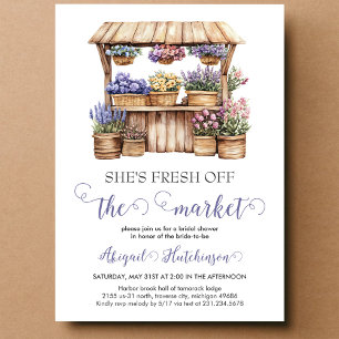 She's Fresh off the Market Bridal Shower Invitation