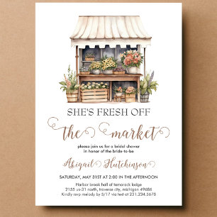 She's Fresh off the Market Bridal Shower Invitation