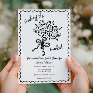 She's Fresh off the Market Bridal Shower Invitation