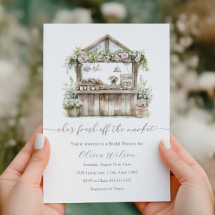 She's Fresh off the Market Bridal Shower Invitation