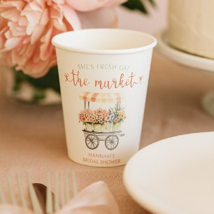 She's Fresh Off The Market Bridal Shower Paper Cups