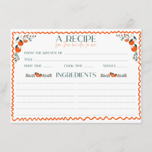 She's Fresh Off the Market Bridal Shower Recipe Enclosure Card
