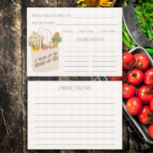 She's Fresh Off the Market Bridal Shower Recipe Enclosure Card