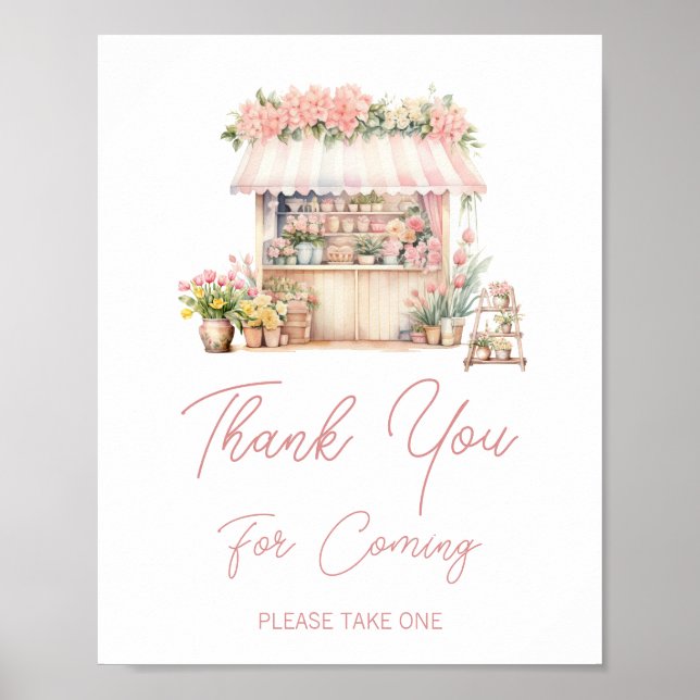 She's Fresh Off the Market Bridal Shower Thank You Poster (Front)
