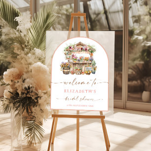 She's Fresh Off the Market Bridal Shower Welcome Acrylic Sign