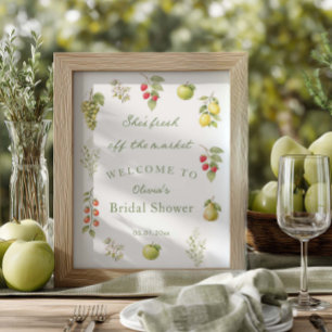 She's fresh off the market bridal shower welcome poster
