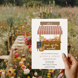 She's fresh off the market Cute Bridal Shower Invitation