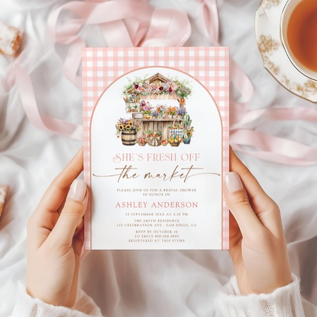 She's Fresh off the Market Fall Bridal Shower Invitation (Creator Uploaded)