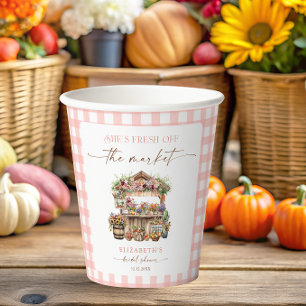 She's Fresh Off the Market Fall Bridal Shower Paper Cups