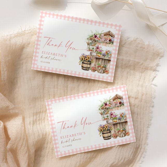 She's Fresh Off the Market Fall Bridal Shower Thank You Card (Creator Uploaded)