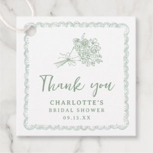 She's Fresh off the Market Farmers Bridal Shower Favour Tags