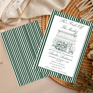She's Fresh Off The Market Farmers Market Bridal  Invitation