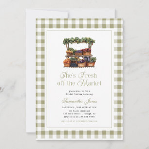 She's Fresh Off The Market Floral Bridal Shower Invitation