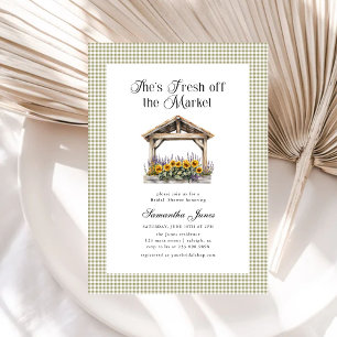 She's Fresh Off The Market Floral Bridal Shower Invitation