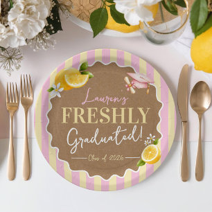 She's FRESHLY Graduated Lemons Graduation Party Paper Plate
