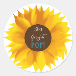 She's Going To Pop Sunflower Stickers