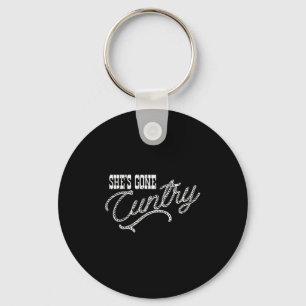 Shes Gone Ry, Country Music, Cowboy Western Key Ring