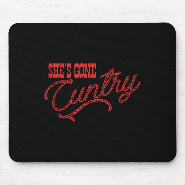 She's Gone Ry, Country Music, Cowboy Western  Mouse Mat (Front)