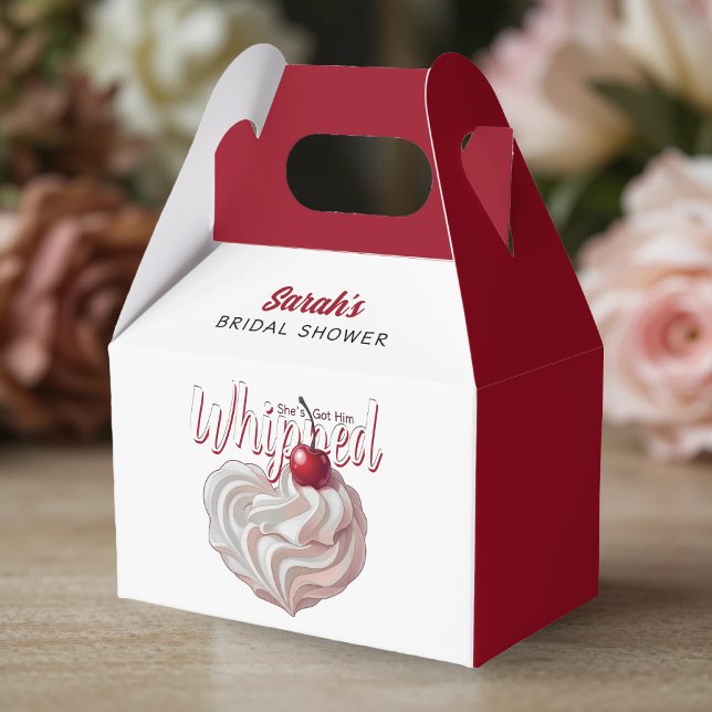 She's Got Him Whipped Cream Cherry Bridal Shower Favour Box (She's Got Him Whipped Cream Cherry Bridal Shower Favor Boxes
)