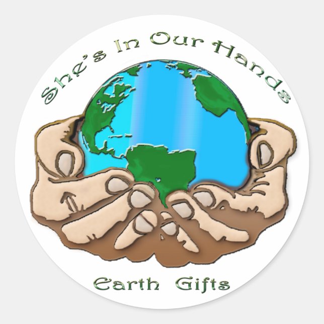 SHE'S IN OUR HANDS Collection Classic Round Sticker (Front)