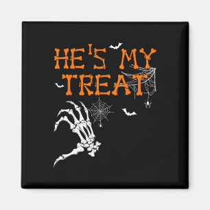 She's Is My Trick He's Is My Treat Halloween Coupl Magnet