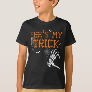 She's Is My Trick Hes Is My Treat Halloween Couple T-Shirt